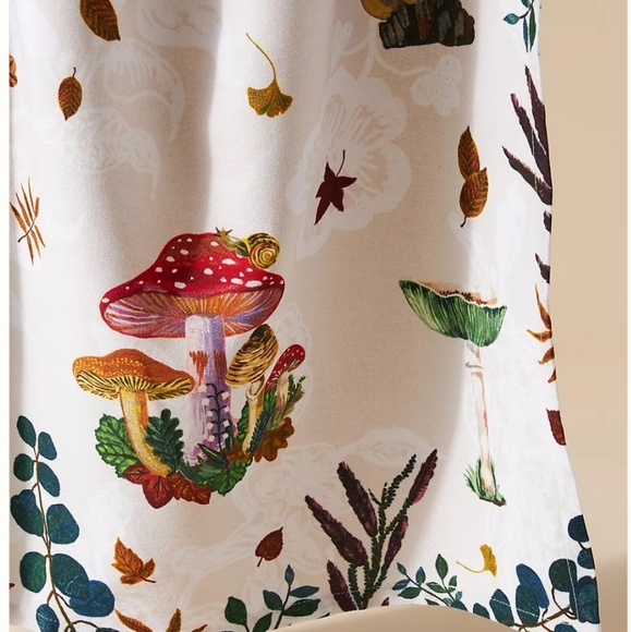Natalie Lete Marais Mushroom Dish Towel -  cream, greens, browns - Picture 2 of 7